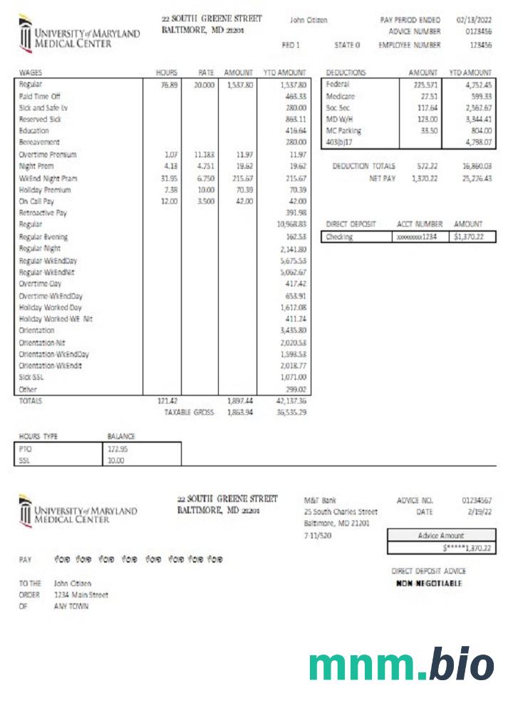 System medyczny Uniwersytetu Maryland w USA